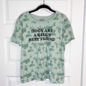 Modern Lux “A Dog is a Girl’s Best friend” Green T-shirt, Size XL (runs small)
